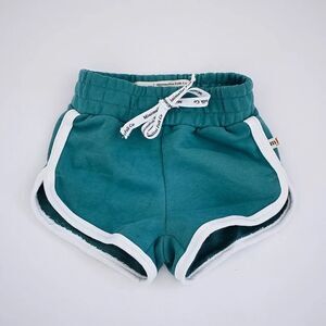 Minimalist Folk TRACK SHORTS IN SAGE GREEN Sz 3Y